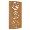 vidaXL Garten-Wanddeko 105x55 cm Cortenstahl Blatt-Design