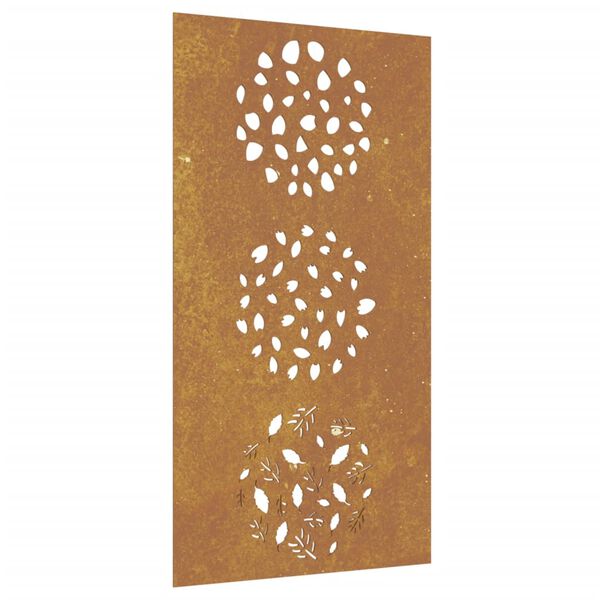 vidaXL Garten-Wanddeko 105x55 cm Cortenstahl Blatt-Design