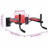 VidaXL Dip Station Schwarz und Rot 72.5 x 70 x 31 cm