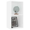 vidaXL B&uuml;cherregal 2 F&auml;cher Wei&szlig; 40x30x76,5 cm Holzwerkstoff