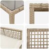 vidaXL Garten Essgruppe 7 pcs Beige Poly-Rattan