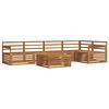 vidaXL Outdoor-Sofagarnitur 6 pcs Natur Massivholz Akazie