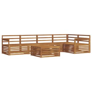 vidaXL Outdoor-Sofagarnitur 6 pcs Natur
