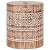 vidaXL Sonnenschirmst&auml;nder Wei&szlig; gewaschen &Oslash;34 x 40 cm Massivholz