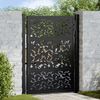 vidaXL Gartentor Schwarz 100x125 cm Stahlblatt-Design