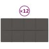 vidaXL Wandpaneele 12 Stk. Dunkelgrau 60x30 cm Stoff 2,16 m&sup2;