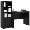 vidaXL Schreibtisch mit Schubladen 2 pcs Schwarz Eichen-Optik