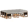vidaXL Outdoor-Sofagarnitur 10 Stk. Natur und Hellgrau