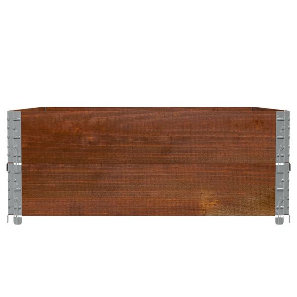 vidaXL Pflanzkasten Braun 100x100 cm Massivholz Kiefer