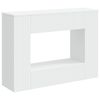 vidaXL Konsolentisch Gestreift Wei&szlig; 101 x 29 x 74 cm Holzwerkstoff