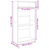 vidaXL Kleiderschrank Braun Eiche-Optik 100x50x200 cm Holzwerkstoff