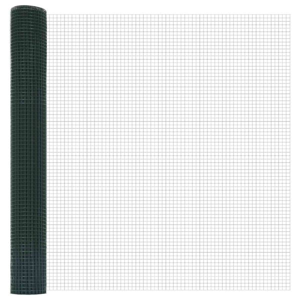 vidaXL Geschwei&szlig;ter Drahtzaun Gr&uuml;n 1,2 x 25 m