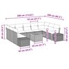 vidaXL Garten-Sofa-Set 10 pcs Schwarz und Wei&szlig;