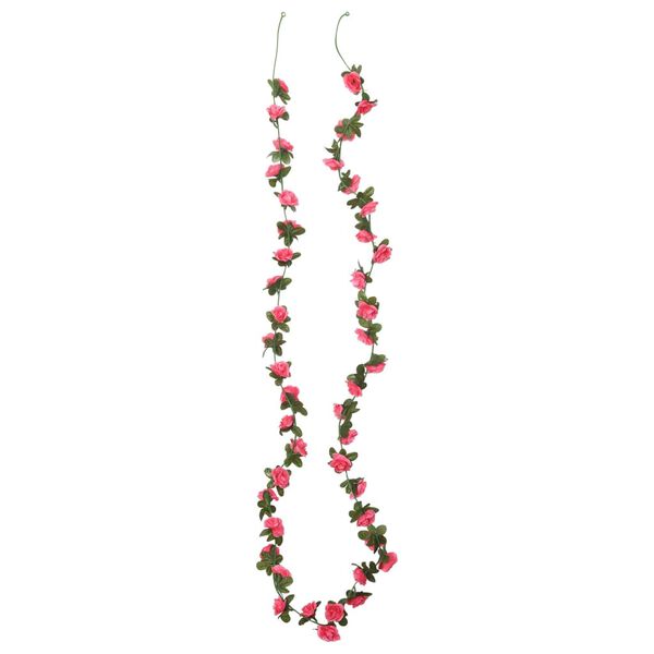 vidaXL Blumengirlanden Blumen 6 Stk. Rosa 240 cm