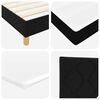 vidaXL Boxspringbett mit Kissen Schwarz 200 x 200 cm Stoff