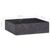 vidaXL Waschbecken Schwarz 40x40x12 cm Marmor