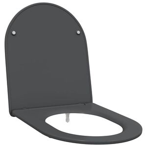 vidaXL Toilettensitz Anthrazit 47 x 36 x 3,4 cm Duroplast