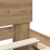 vidaXL Bettrahmen Artisan-Eiche 200 x 200 cm Holzwerkstoff