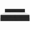 vidaXL Bett mit Stauraum und LED Schwarz 200 x 200 cm Polyester