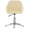 vidaXL Esszimmerstühle 2 Stk. Drehbar Creme Stoff