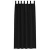 vidaXL Verdunkelungs-Vorh&auml;nge mit Ringen 2 pcs Schwarz 225 x 140 cm