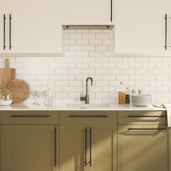 vidaXL M&ouml;belgriffe 5 Stk. Schwarz 320 mm Edelstahl