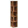 vidaXL Eckregal Altholz-Optik 33x33x165 cm Holzwerkstoff