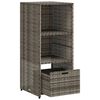 vidaXL Gartenschrank Grau 50x55x115 cm Poly Rattan