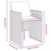vidaXL Garten Essgruppe mit Kissen 5 pcs Schwarz Poly-Rattan
