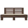 vidaXL Bettgestell Braun Eichen-Optik 150x200 cm Holzwerkstoff Metall