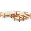 vidaXL 8-teiliges Garten-Lounge-Set mit Kissen 100 x 60 cm Akazienholz
