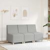 vidaXL Modulares Sofa ohne Armlehnen Himmelgrau 55 cm Stoff