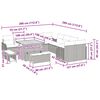 vidaXL Garten-Sofa-Set mit Kissen mit Speicher mit Kissen 13 pcs Grau