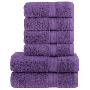 vidaXL 6 tlg. Premium-Handtuch-Set SOLUND Lila 600 g/m&sup2;