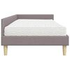 vidaXL Eckbettgestell mit Matratze mit Matratze 2 pcs Taupe Stoff