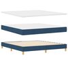 vidaXL Boxspringbett mit Matratze Blau 200 x 180 cm Polyester