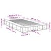 vidaXL Bettgestell Sonoma-Eiche 135x190 cm Holzwerkstoff