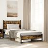 vidaXL Metallbett ohne Matratze R&auml;uchereiche 107x203 cm