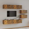 vidaXL 6-tlg. TV-Schrank-Set R&auml;uchereiche Holzwerkstoff