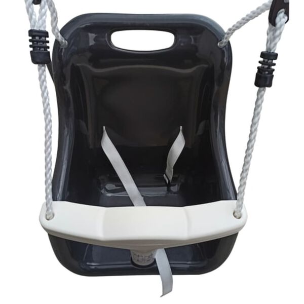AXI Babyschaukel mit Sitz Metall 146x94x118 cm Anthrazit und Creme