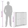 vidaXL Gabionen-Hochbeet Trapezform Verzinkter Stahl 100x20x100 cm
