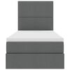vidaXL Bett mit Stauraum und LED Dunkelgrau 90 x 190 cm Polyester