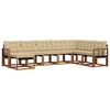 vidaXL Outdoor-Sofagarnitur mit Kissen 8 pcs Natur und Beige
