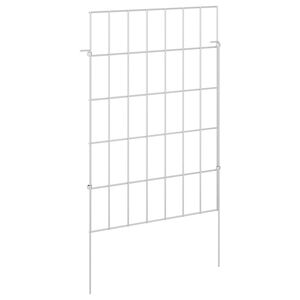 vidaXL Gartenzaun mit Pf&auml;hlen 12 stk. 35 x 50 cm Verzinkter Stahl