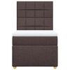 vidaXL Boxspringbett mit Matratze Dunkelbraun 100x200 cm Stoff