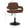 vidaXL Barhocker Braun Stoff