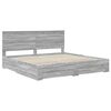 vidaXL Bettrahmen Graues Sonoma 200 x 200 cm Holzwerkstoff
