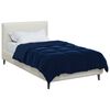 vidaXL Sommerdecke Gepolstert Dunkelblau 135 x 220 cm Mikrofaser
