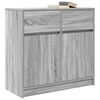 vidaXL Sideboard mit Schublade Grau Sonoma 80x34x76 cm Holzwerkstoff