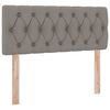 vidaXL Bett mit Stauraum und LED mit Matratze Taupe 120 x 200 cm Stoff